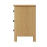 Aldiss Own Hastings Editions 3 Drawer Bedside Cabinet in Oak