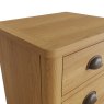 Aldiss Own Hastings Editions 3 Drawer Bedside Cabinet in Oak