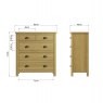 Aldiss Own Hastings 2 Over 3 Chest of Drawers in Oak