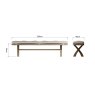 Aldiss Own Heritage 2m Cross Leg Dining Bench