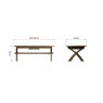 Aldiss Own Heritage 2m Cross Leg Dining Table