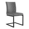 Diamond Stitch Armless Dining Chair in Grey
