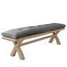 Heritage 2m Bench Cushion in Grey Wool