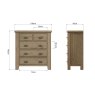 Aldiss Own Heritage Oak 2 Over 3 Chest