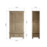 Aldiss Own Heritage Oak 2 Door Wardrobe