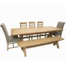 Heritage 2m Extending Dining Table with Bench & 5 Chairs