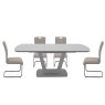 Alstons Lazzaro 1.6m Grey Extending Table with 4 Taupe Chairs