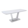 Lazzaro 1.6m White Extending Table with 4 Grey