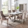 Selene 2m Dining Table and 6 Belvedere Chairs in Champagne