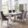 Selene 2m Dining Table and 6 Belvedere Chairs in Charcoal
