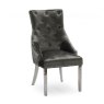 Selene 2m Dining Table and 6 Belvedere Chairs in Charcoal