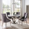 Arturo Round Dining Table and 4 Belvedere Chairs in Charcoal