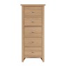 Aldiss Own Stiffkey 5 Drawer Narrow Chest in Oak