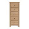 Aldiss Own Stiffkey 5 Drawer Narrow Chest in Oak