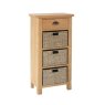 Hasting Collections Hastings 1 Drawer 3 Basket Unit in Oak