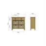 Hasting Collections Hastings 2 Drawer 4 Basket Unit in Oak