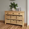 Hastings 3 Drawer 6 Basket Unit in Oak