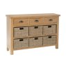 Hasting Collections Hastings 3 Drawer 6 Basket Unit in Oak