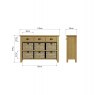 Hasting Collections Hastings Editions 3 Drawer 6 Basket Unit in Oak