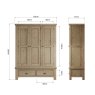 Aldiss Own Heritage 3 Door Wardrobe