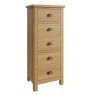 Aldiss Own Hastings Editions 5 Drawer Narrow Chest in Oak