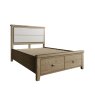 Aldiss Own Heritage Double Bed Frame & Upholstered Headboard with End Drawers