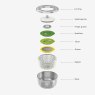 Joseph Joseph MultiPrep 4Piece Salad Preparation Set Multicolour all pieces