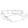 Buoyant Fantasia RHF Corner Chaise Sofa & End stool with Sofa Bed