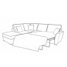 Buoyant Fantasia LHF Corner Chaise Sofa & End stool with Sofa Bed