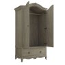 Willis & Gambier Camille Bedroom Double Wardrobe side angle with doors open on a white background