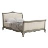 Willis & Gambier Camille Bedroom High End Double Bedstead side angle of the bed with mattress on a white background