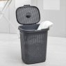 Addis Rattan Hamper 50L Charcoal