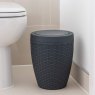 Addis Addis Rattan Bathroom Bin Charcoal