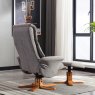 GFA Marseille Swivel Recliner Chair & Stool Set in Fossil Fabric
