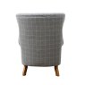 Aldiss Own Artisan Button Wing Chair in Grey Wool
