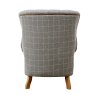 Aldiss Own Artisan Fluted Wing Chair in Grey Wool