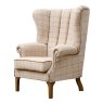 Aldiss Own Artisan Fluted Wing Chair in Natural Wool