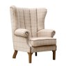 Artisan Fluted Wing Chair in Natural Wool