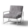Miami Chair in Grey Velvet