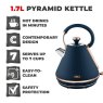 Tower Tower Cavaletto Pyramid Kettle 1.7L Blue
