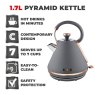 Tower Tower Cavaletto Pyramid Kettle 1.7L Grey