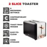 Tower Tower Cavaletto 2 Slice Toaster Black