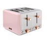 Tower Cavaletto 4 Slice Toaster Pink