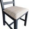 Aldiss Own Heritage Blue Slatted Dining Chair in Natural Check