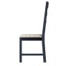 Aldiss Own Heritage Blue Slatted Dining Chair in Natural Check