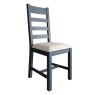 Aldiss Own Heritage Blue Slatted Dining Chair in Natural Check