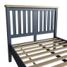 Aldiss Own Heritage Blue Low End Bed With Wooden Headboard