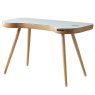 San Francisco SMART Desk in oak on white background