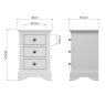 Aldiss Own Turin Large Bedside Table White