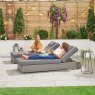 Nova Rhodes Sun Lounger Set in White Wash